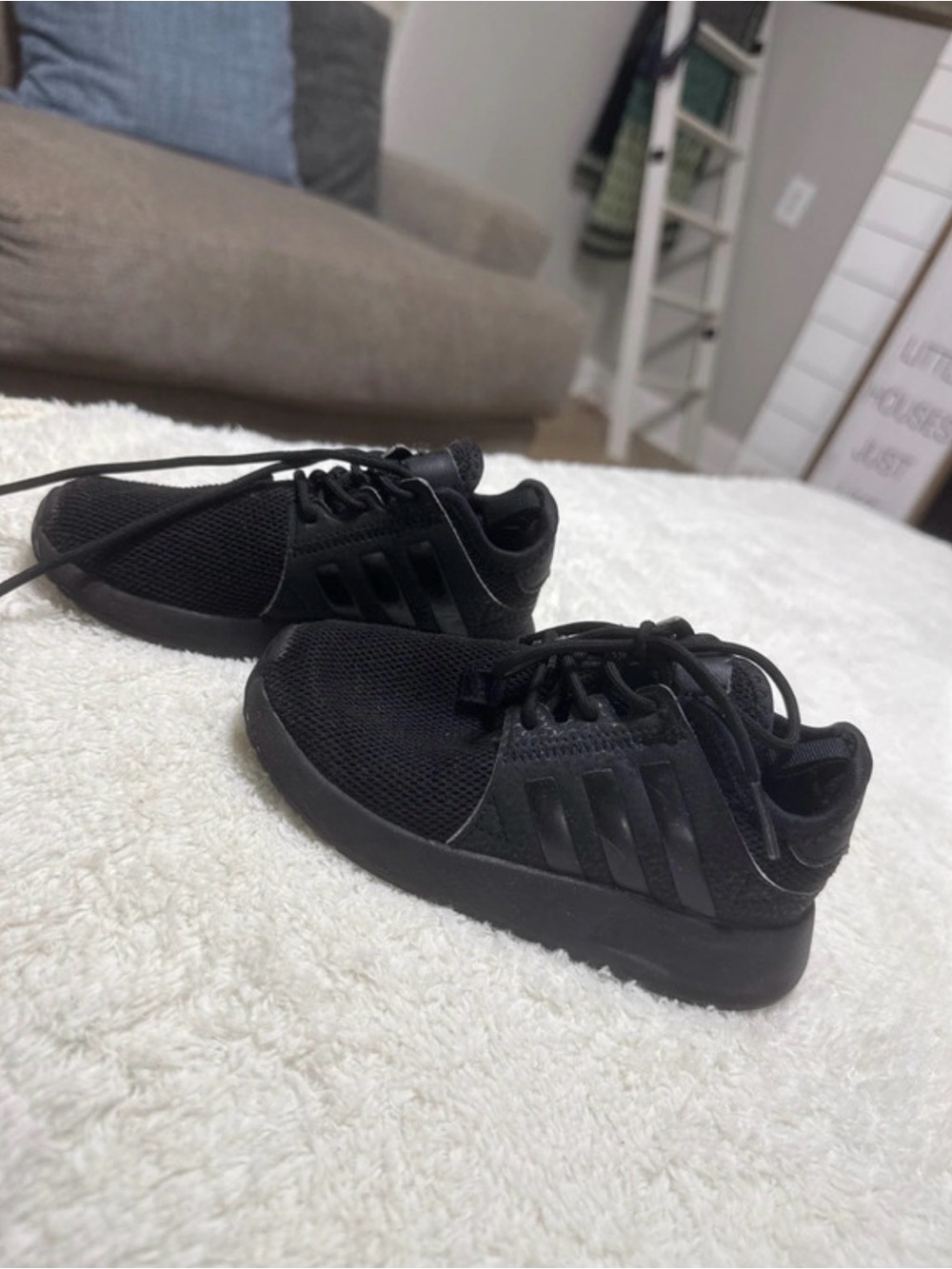 adidas Kids All-Black Lightweight Sneaker